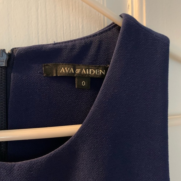 Ava & Aiden blue colorblock dress - Picture 3 of 5